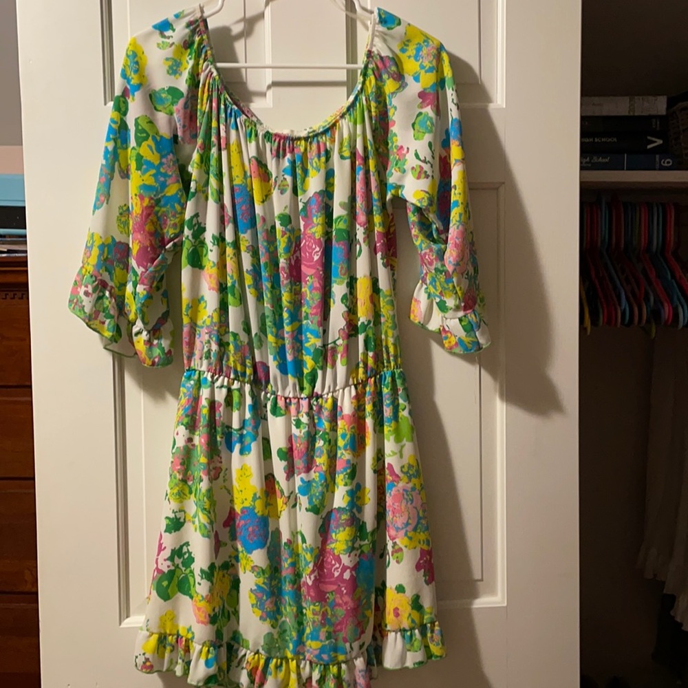 Off the shoulder floral dress